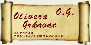 Olivera Grkavac vizit kartica